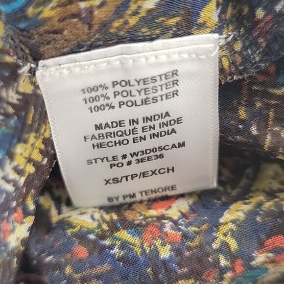 RVCA NeW Campeche Dolman Oversized Sheer Scoop Neck Pintuck Tunic Top Sz XS - Picture 5 of 9